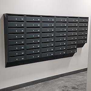 PD932 Vertical indoor postbox, 2 mailboxes, matte anthracite