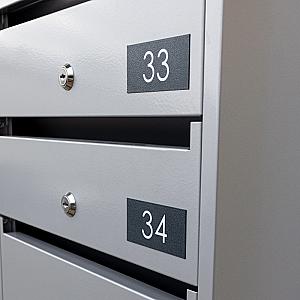 ART v4 No. plate for mailbox (Anthracite)
