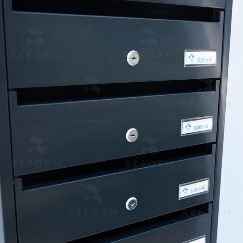 PD931 Vertical indoor postbox, 10 mailboxes, anthracite