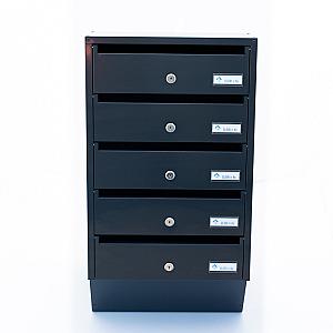 PD935 Vertical indoor postbox, 5 mailboxes, anthracite